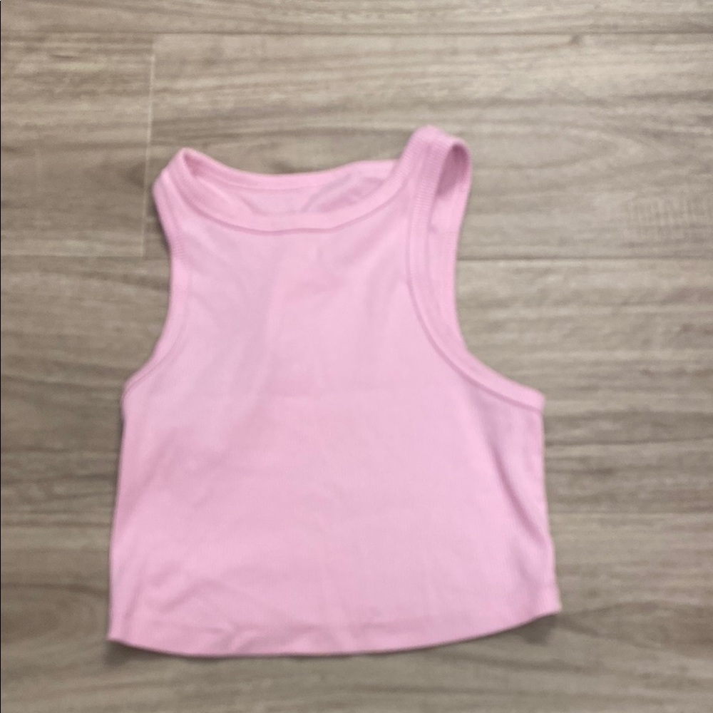 Wild Fable Pink Scoop Neck Crop Tank Top